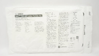 CareFusion 4306CSP Safe-T Plus Adult Lumbar Puncture Tray 22Gx3 1/2inch Ndle(x)